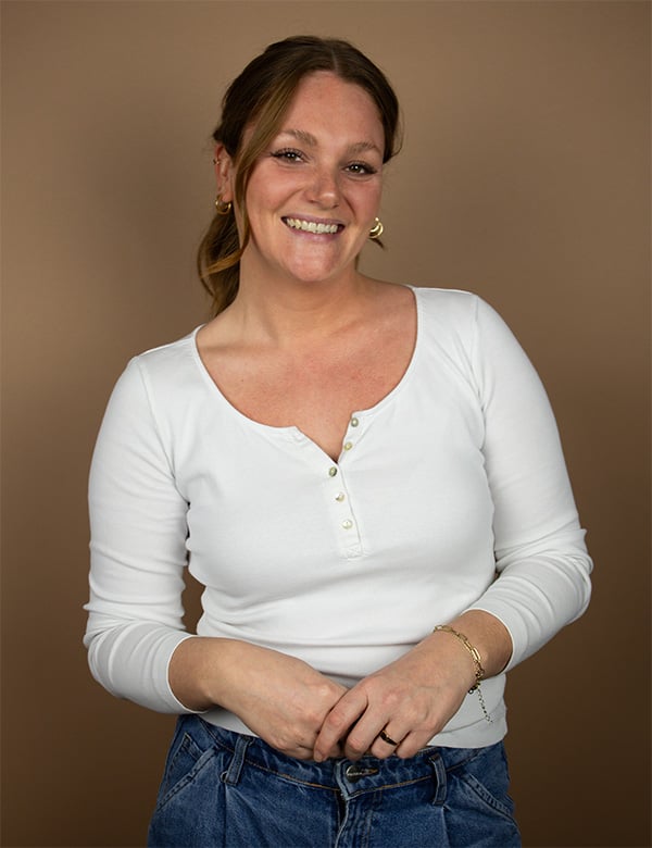 Vrouwelijk model met roodbruin haar Fabienne V.