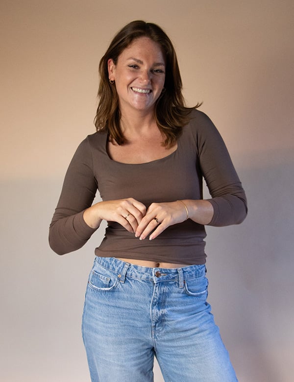 Vrouwelijk model met roodbruin haar Fabienne V.