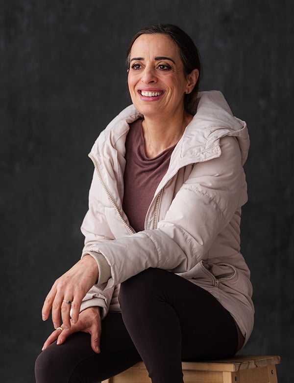 Vrouwelijk model met donkerbruin haar Fatima K.