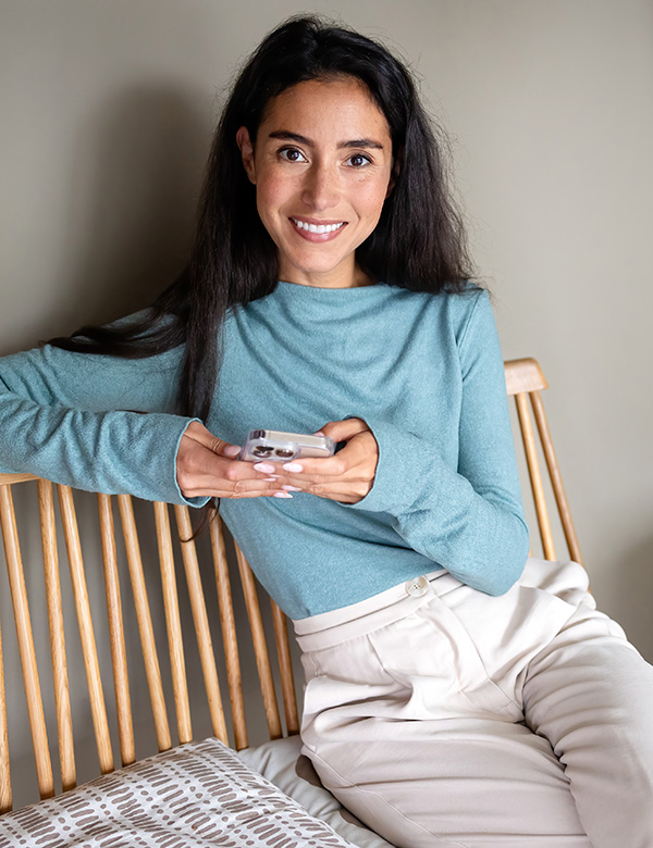 Vrouwelijk model met bruin haar Fatima