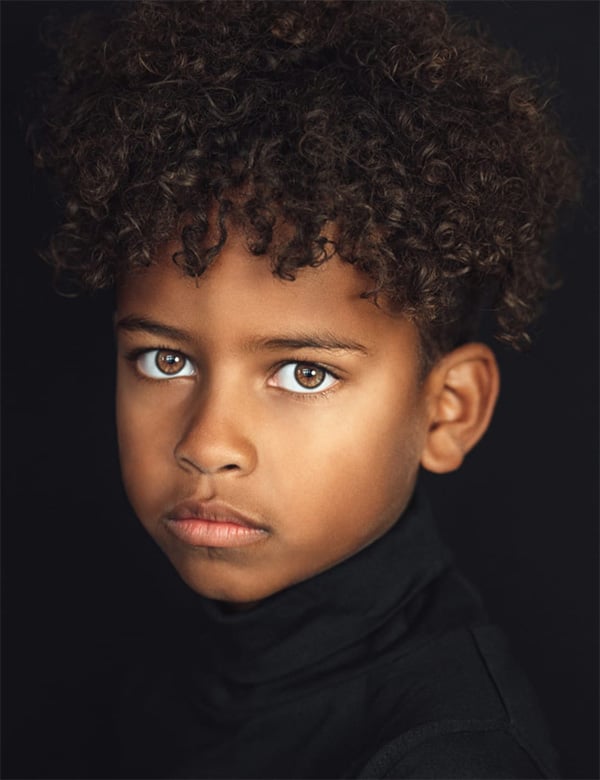 Kindermodel bruin haar faye