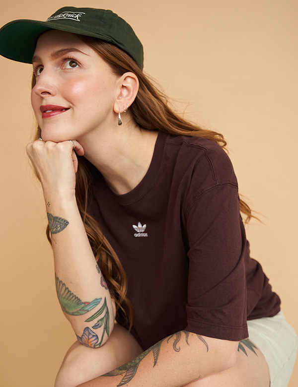 Vrouwelijk model met rossig haar en bruine ogen Fenneke.