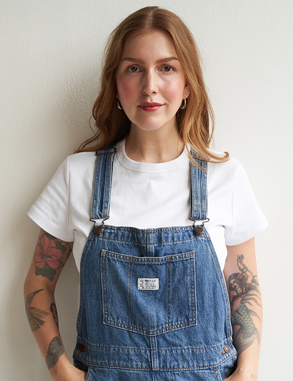 Vrouwelijk model met rossig haar en bruine ogen Fenneke.