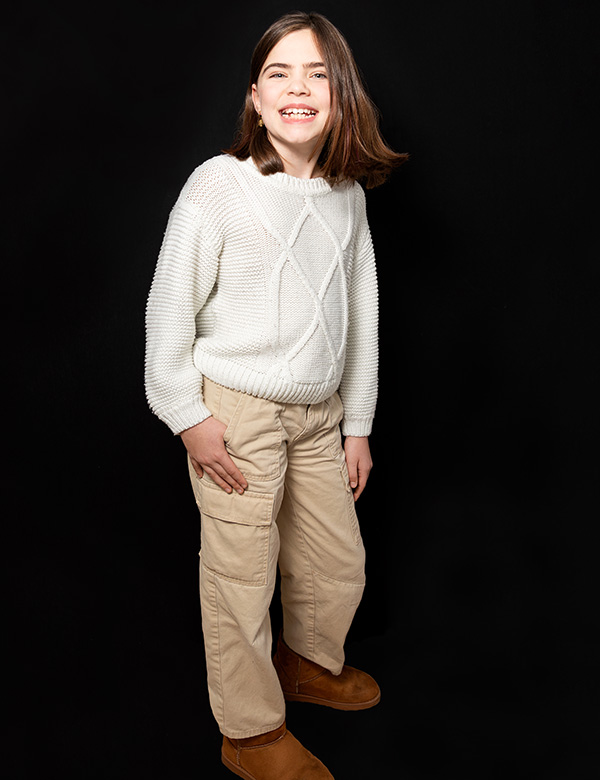 Kindermodel met bruin haar Fleur