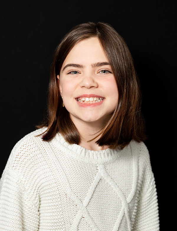 Kindermodel met bruin haar Fleur