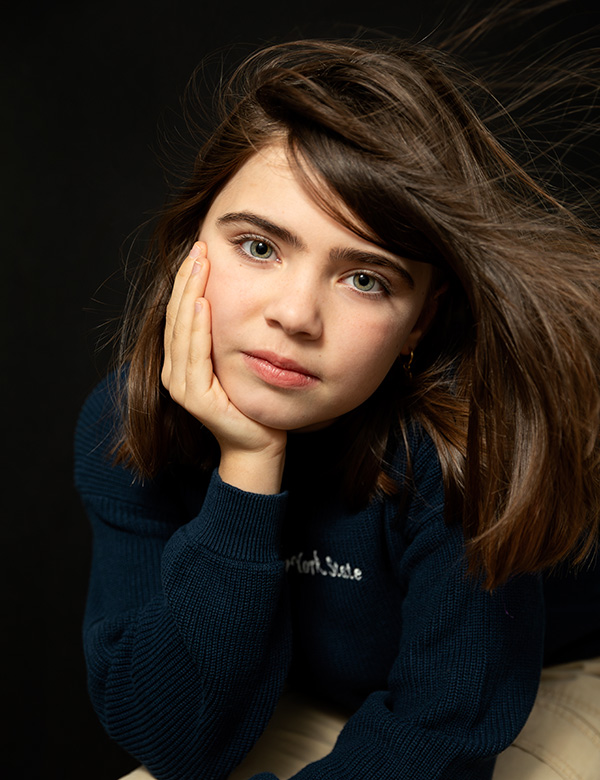 Kindermodel met bruin haar Fleur