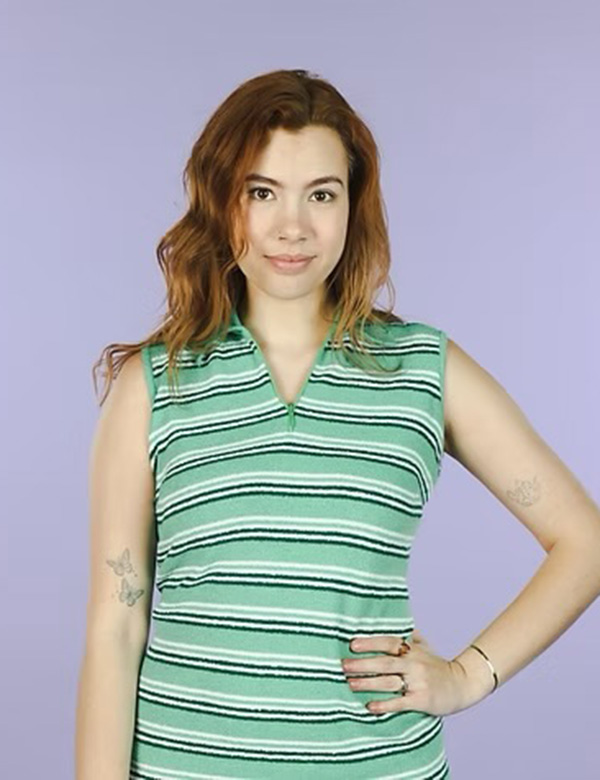 vrouwelijk model met donker haar Fleur P.