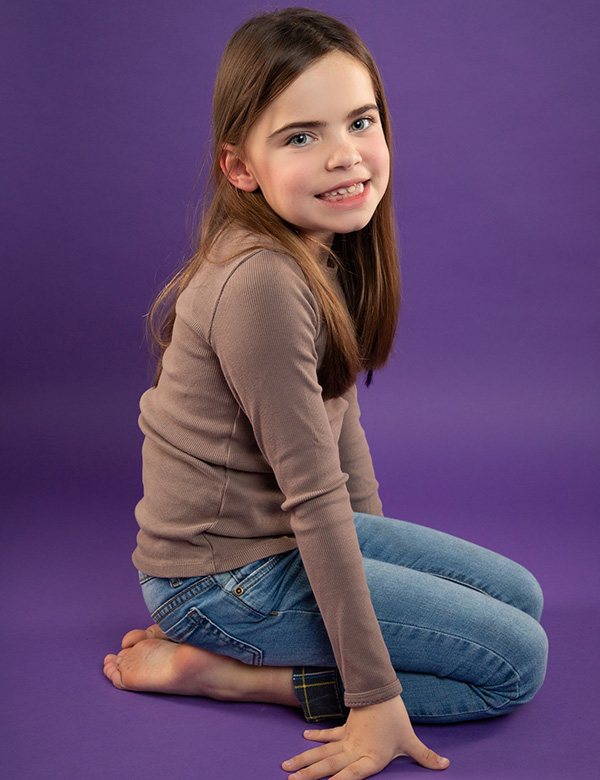 Kindermodel met bruin haar Fleur