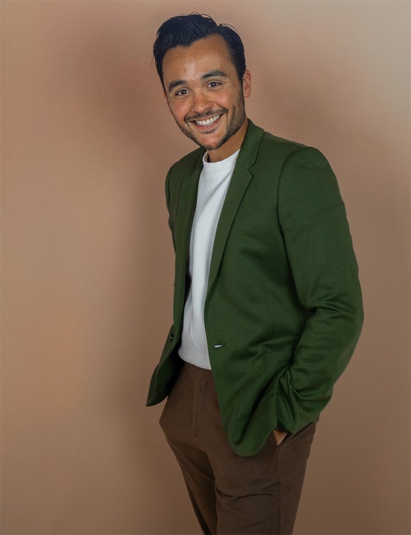 Mannelijk model met zwart haar Florian
