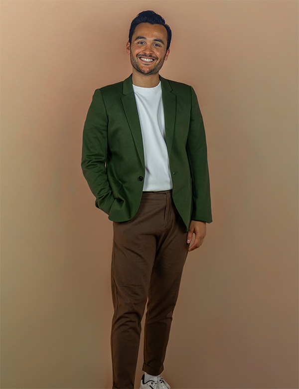 Mannelijk model met zwart haar Florian