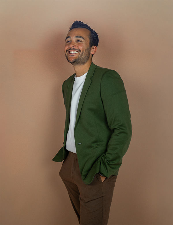 Mannelijk model met zwart haar Florian