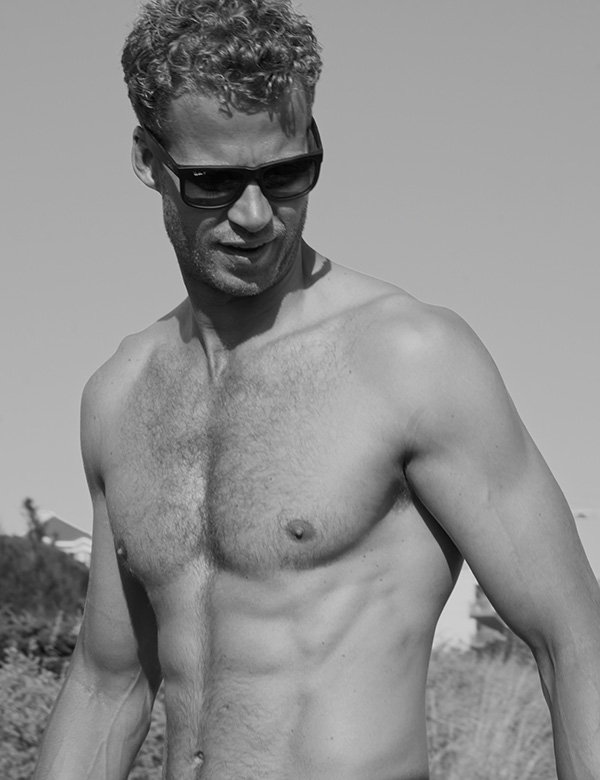 Mannelijk model met blond haar Floris D.