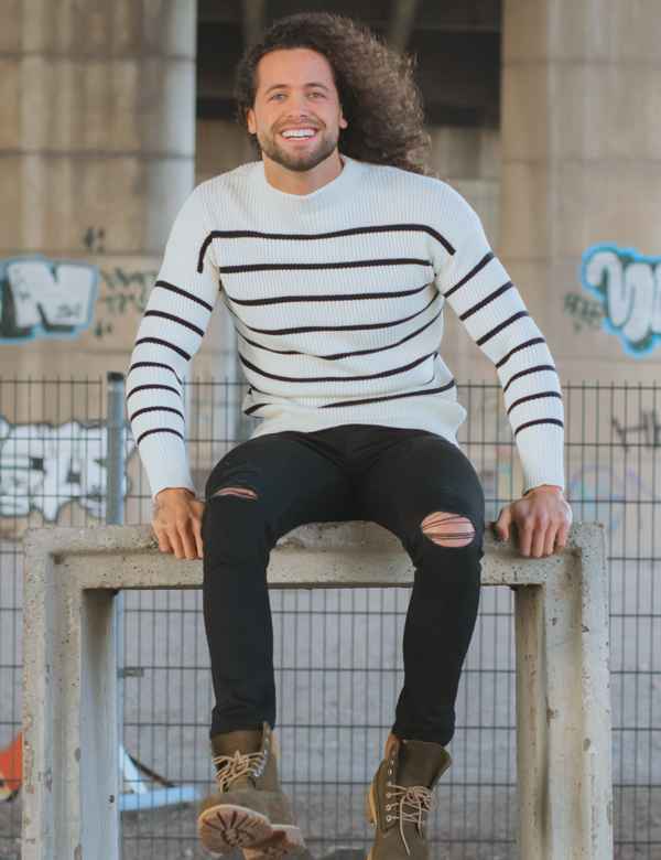 Mannelijk model met bruin haar Gianfranco