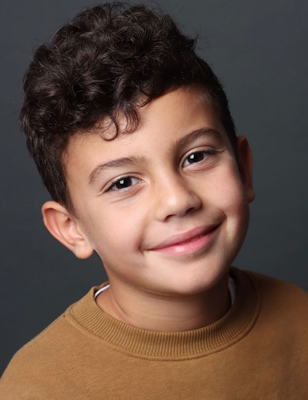 Kindermodel met bruin haar Hamza