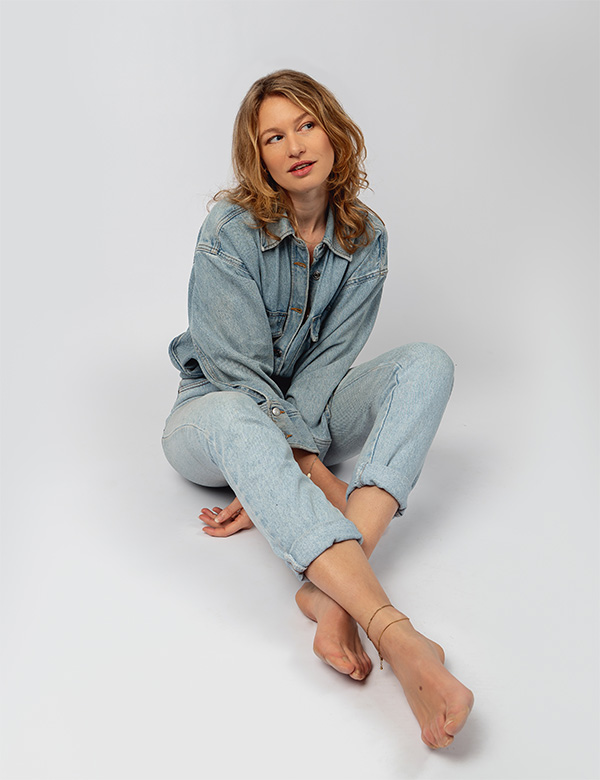 Vrouwelijk model met blond haar Hanna H.