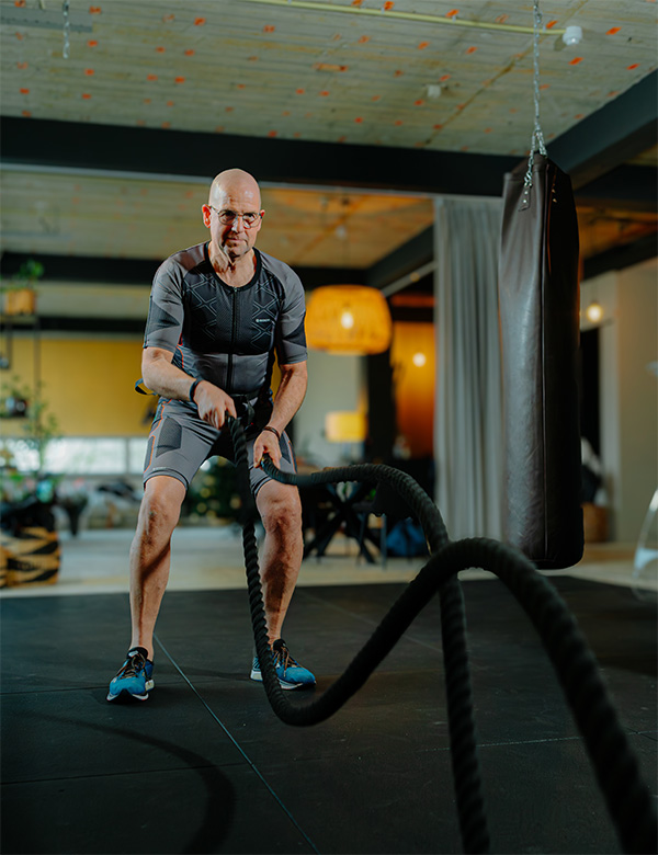 Mannelijk model met grijs-groene ogen Hans S.