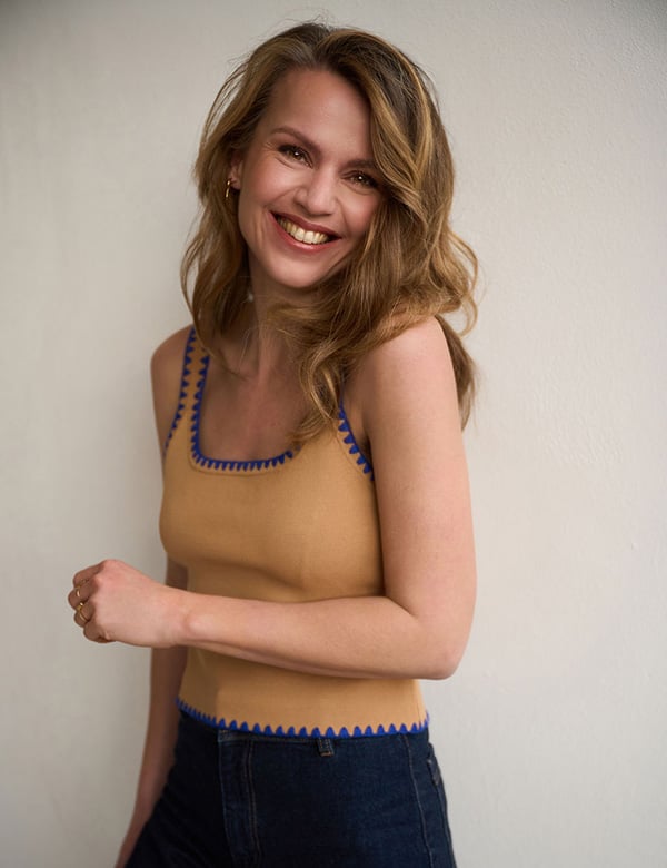 vrouwelijk model met bruin haar Imke Wa.