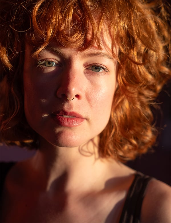 Vrouwelijk model met blond/rossig haar Inge P.