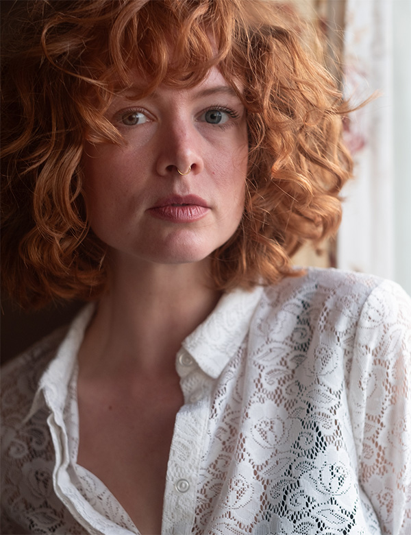 Vrouwelijk model met blond/rossig haar Inge P.