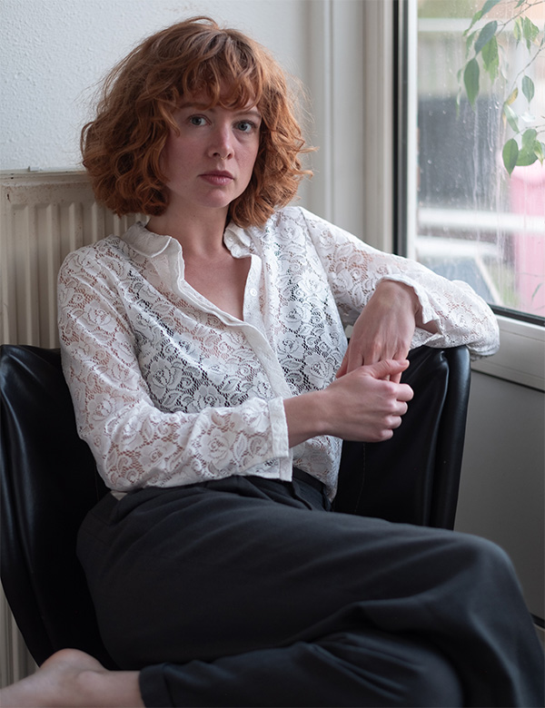 Vrouwelijk model met blond/rossig haar Inge P.