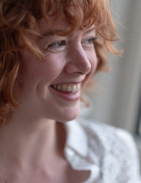 Vrouwelijk model met blond/rossig haar Inge P.