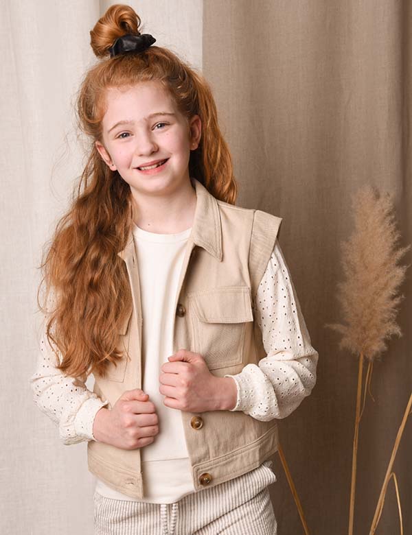 Kindermodel met oranje haar Isabelle