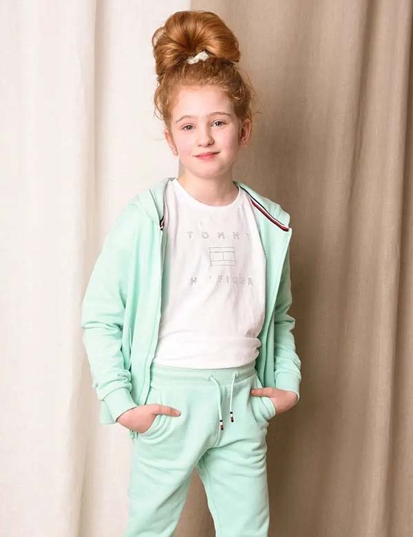 Kindermodel met oranje haar Isabelle