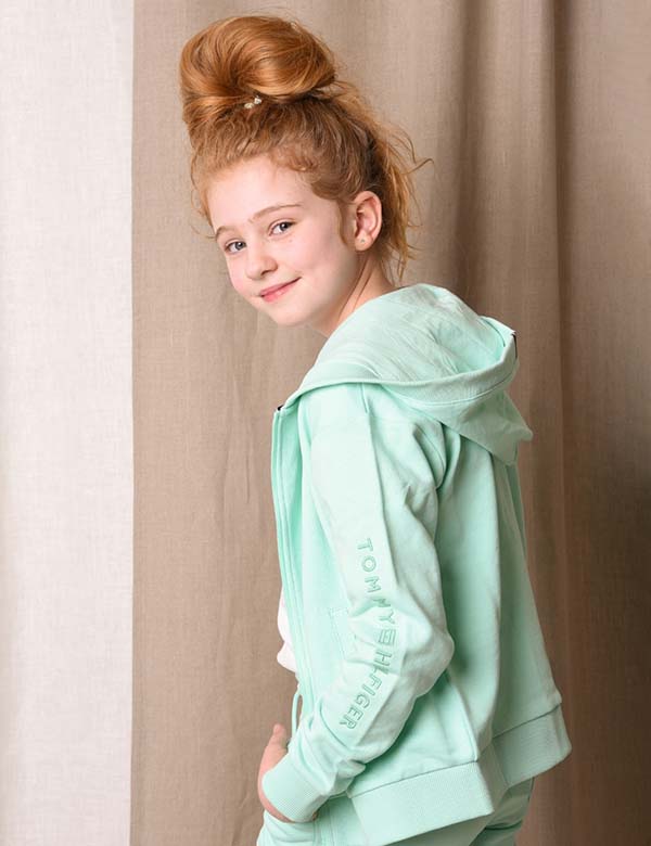 Kindermodel met oranje haar Isabelle