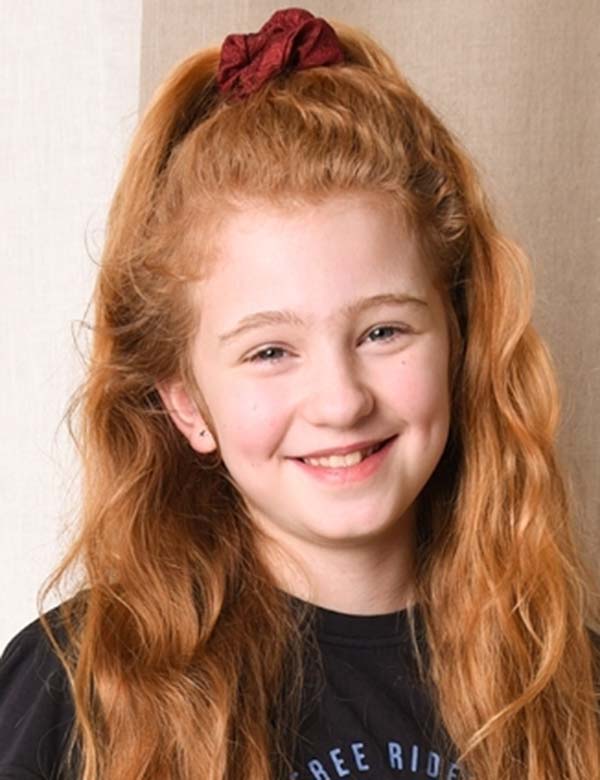 Kindermodel met oranje haar Isabelle