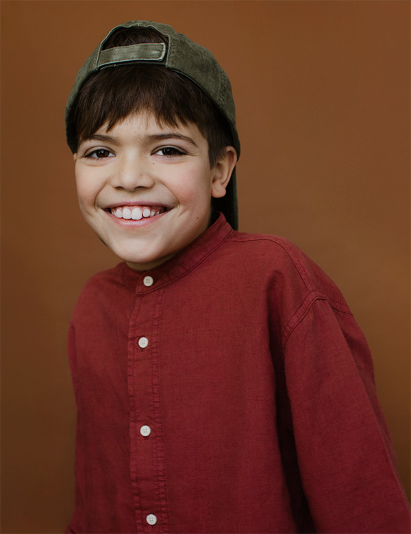 Kindermodel met bruin haar Ismail