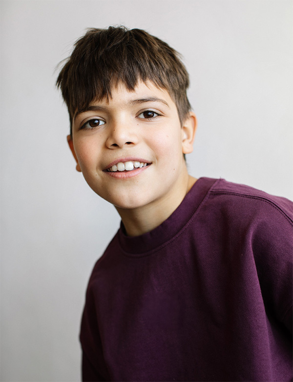 Kindermodel met bruin haar Ismail