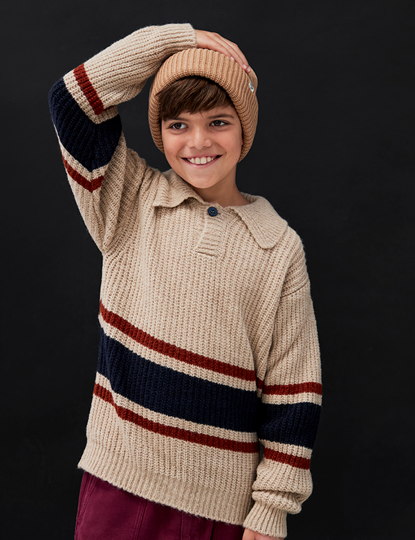 Kinderlijk model met donkerbruin haar Ismail S.