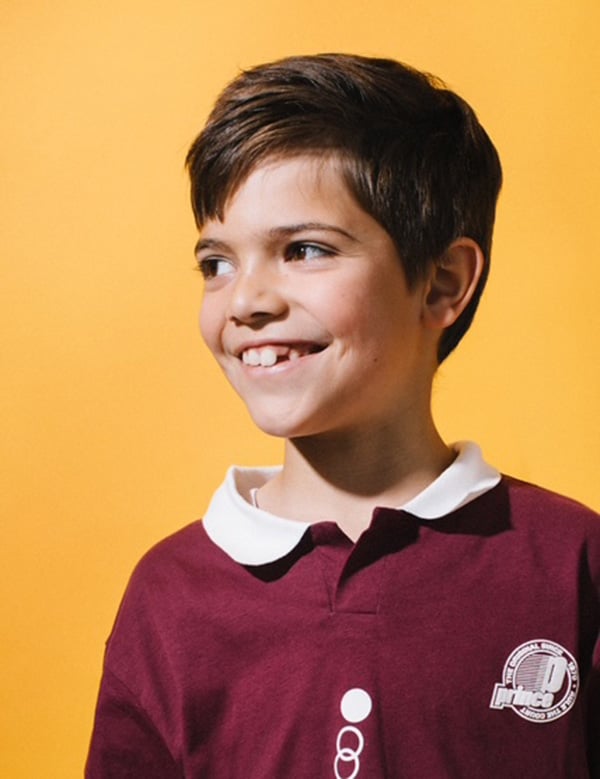 Kindermodel met bruin haar Ismail