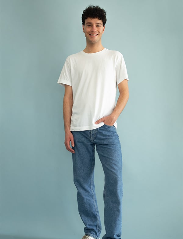 Mannelijk model met bruin haar Iwan