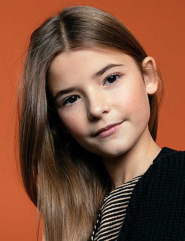 Kindermodel lang bruin haar jade
