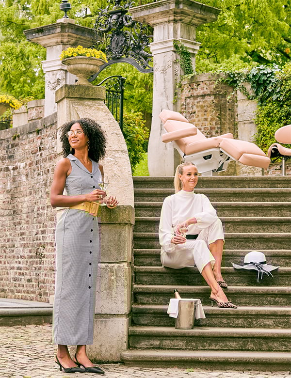 Vrouwelijk model met bruin haar Jane