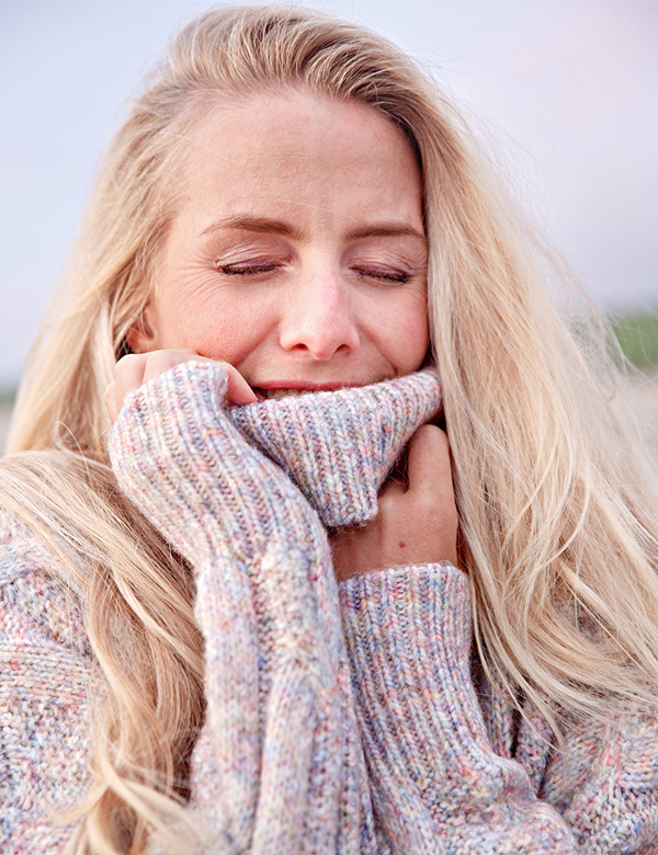 Vrouwelijk model met blond haar Janneke P.