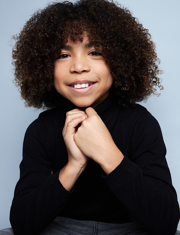 Kindermodel met krullend haar Jaycen