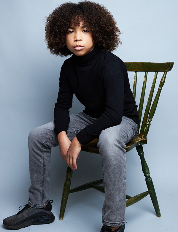Kindermodel met krullend haar Jaycen