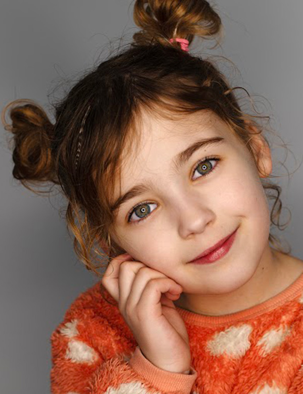 Kindermodel bruin haar jaydie b.