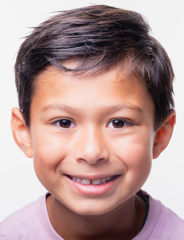 kindermodel met zwart haar Jeremiah D.