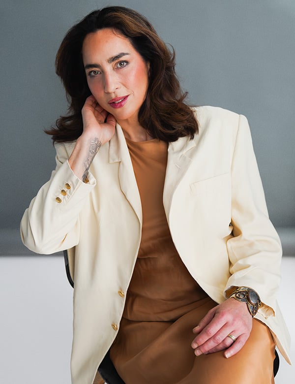 Vrouwelijk model met bruin haar Jessica C.