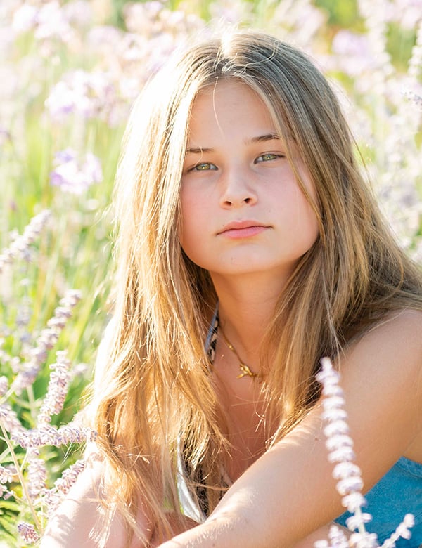 Kindermodel met blond haar Julia H.