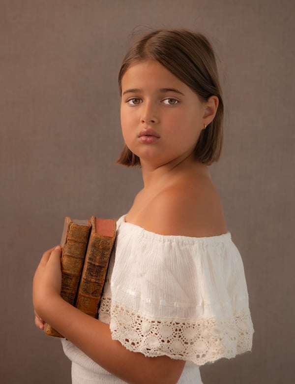 Kindermodel met kort bruin haar Kaya P.