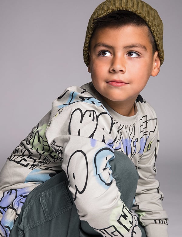 Kindermodel met zwart haar Kilian
