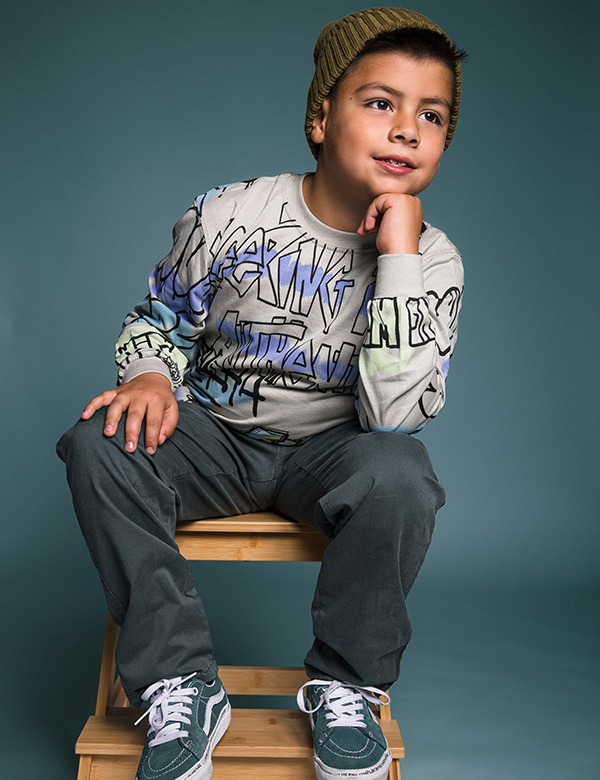 Kindermodel met zwart haar Kilian
