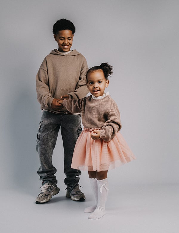 Kindermodel met bruin haar Kymani London