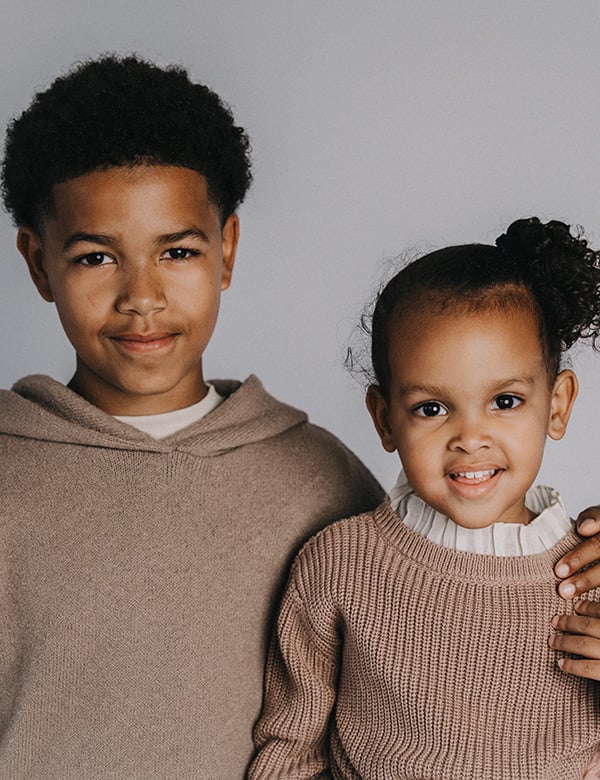 Kindermodel met bruin haar Kymani London