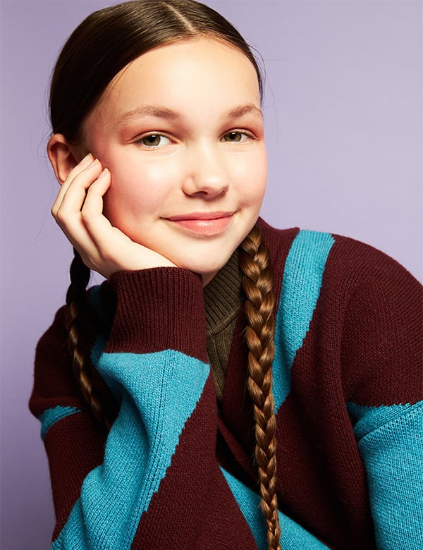 Kinder model met donkerbruin haar Anna Lisa