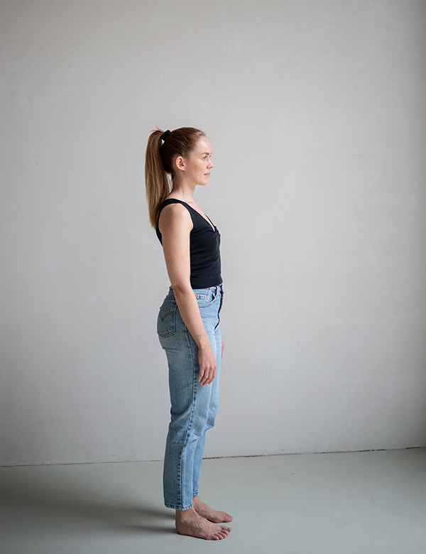Vrouwelijk model lang haar Laura S.